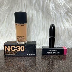 MAC Studio Fix Fluid SPF 15 and Satin Lipstick